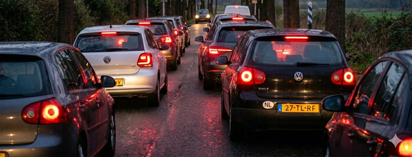 Auto's in de file
